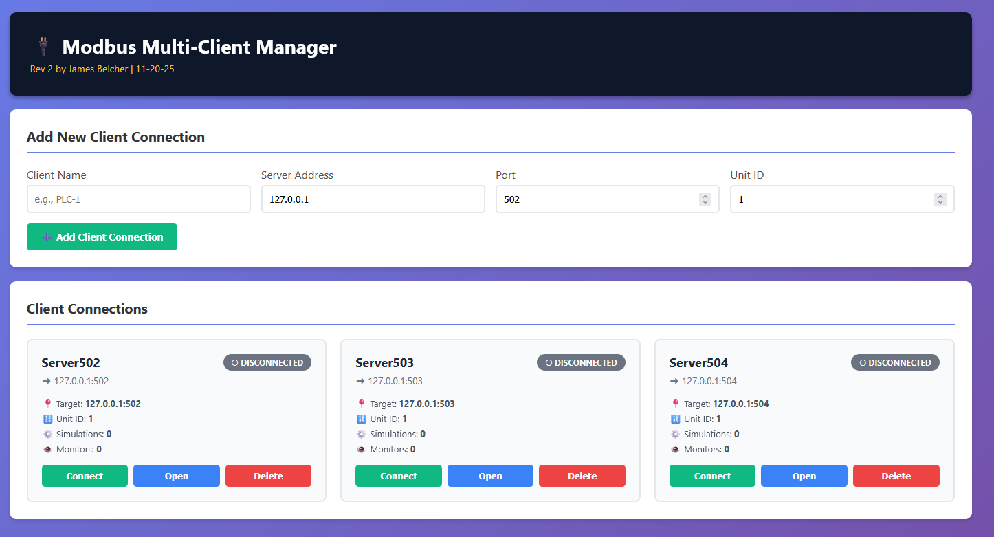Modbus Server Manager
